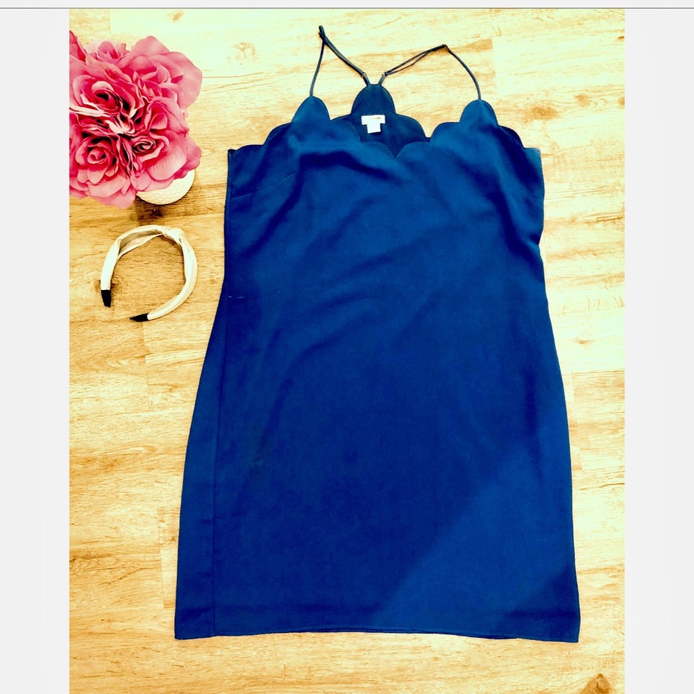 Jcrew scalloped shift dress